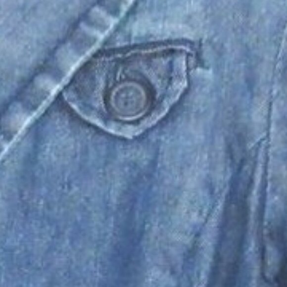 American Eagle Outfitters Women Blazer/Jacket Blue Jean/Denim Buttons Stretch - Picture 7 of 16